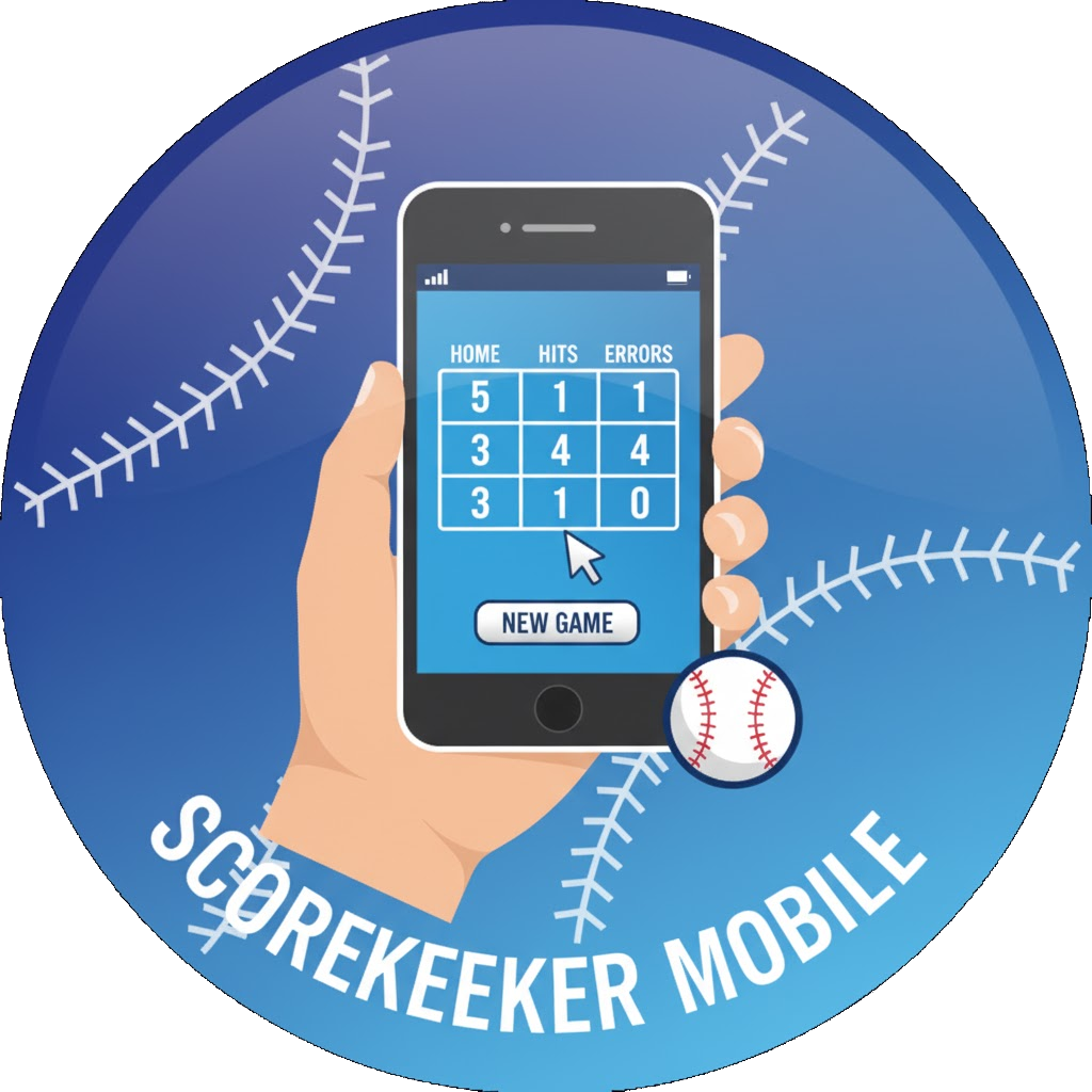 Person holding a phone at a baseball game